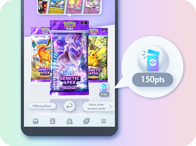 Pokémon TCG Pocket pack screen with Pack Points icon enlarged