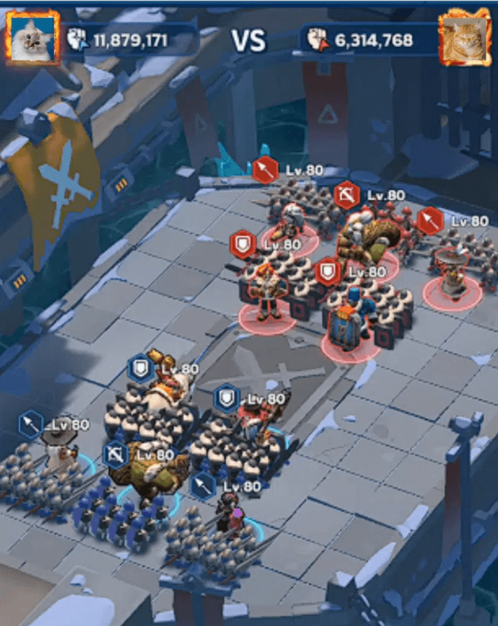 Larawang sanggunian ng Whiteout Survival arena battle