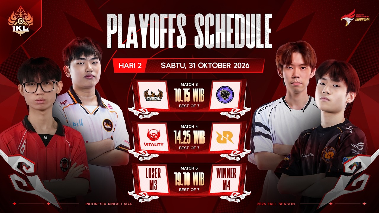 ภาพปกถ่ายทอดสดอย่างเป็นทางการของ Honor of Kings Indonesia พร้อมตารางวันที่ 31 ตุลาคม