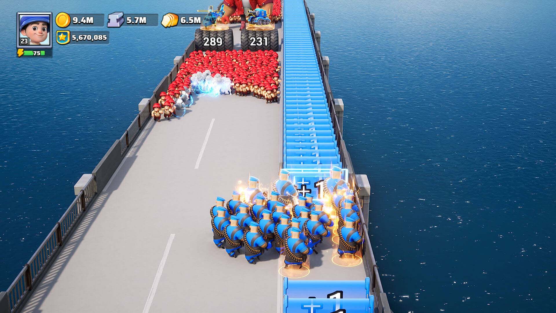 Last War official gameplay showcase with troops on a bridge