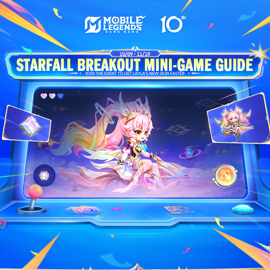 Visual resmi Starfall Breakout untuk ulang tahun ke-10 MLBB